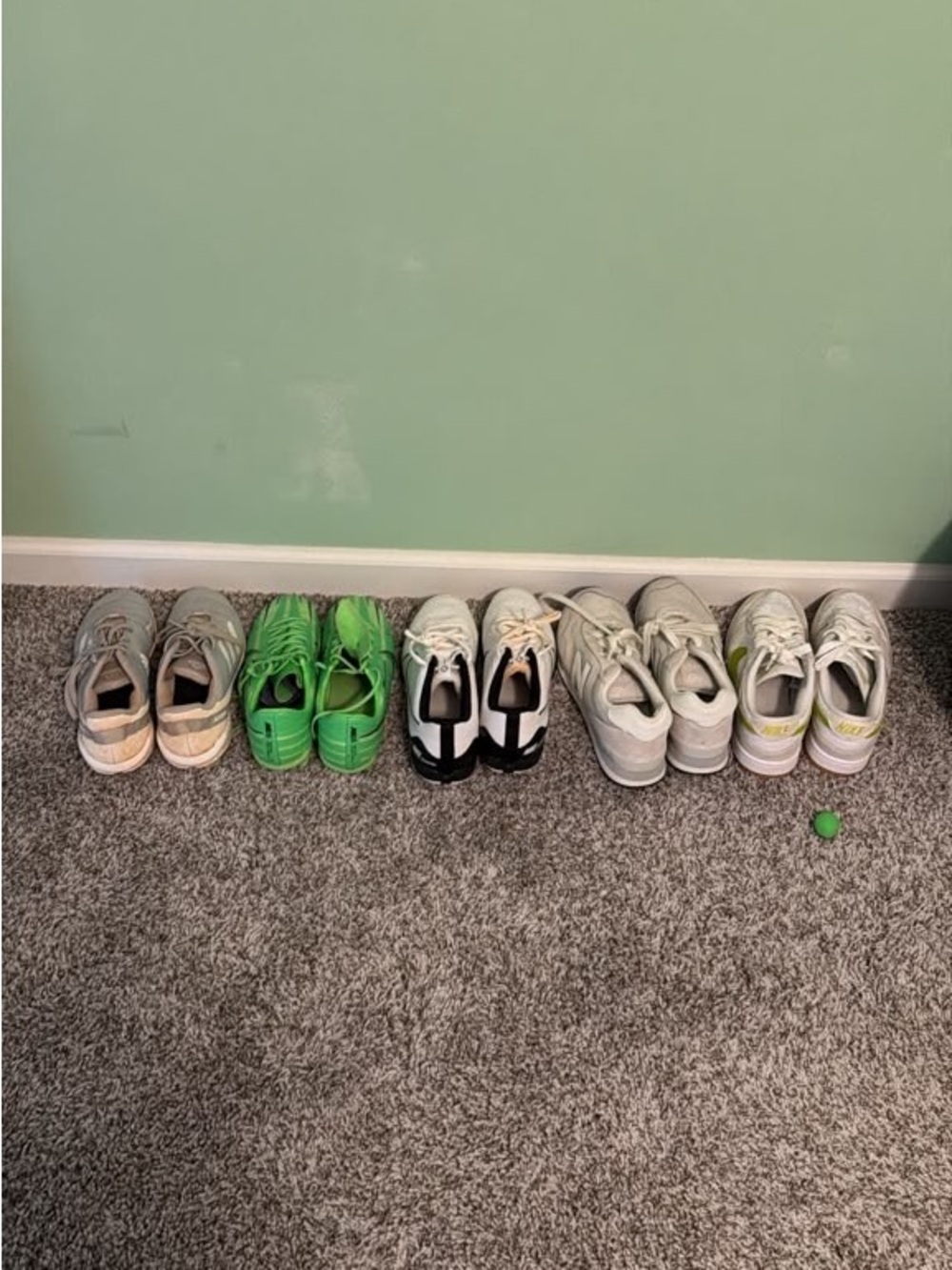 Kids Light Gray and Bright Green Sneakers - Versatile Everyday Trainers